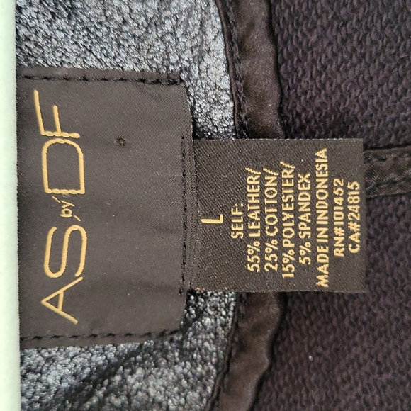 AS by DF Leather Bomber Hoodie Jacket - Picture 5 of 7